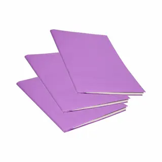Bellatio Decorations 6x Rollen Kraft Inpakpapier Paars 200 X 70 Cm - Cadeaupapier / Kadopapier / Boeken Kaften