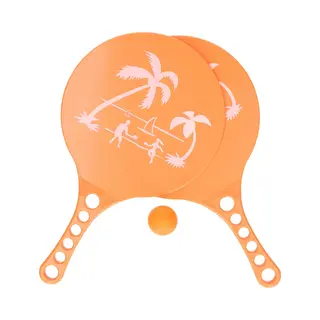 Summer Play Gebro Beachball Set - Oranje - Kunststof - Strandspelletje - Tennis