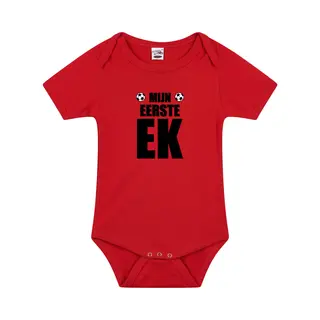 Bellatio Decorations Belgie Mijn Eerste Ek Verkleed Baby Rompertje Rood Jongens En Meisjes - Ek Babykleding/outfit 92
