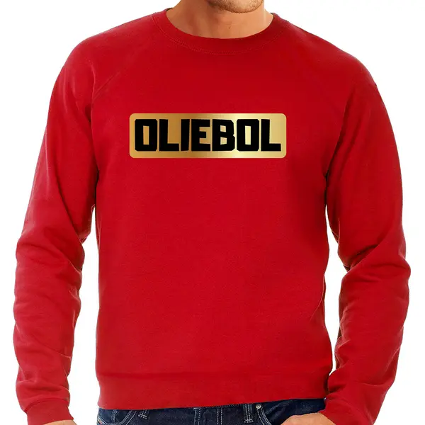 Bellatio Decorations Oliebol Foute Oud En Nieuw Sweater - Rood - Heren - Jaarwisseling Outfit - Truien L thumbnail