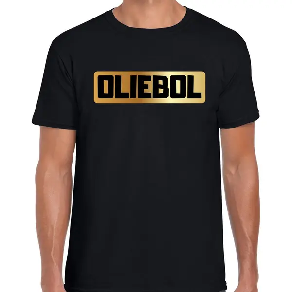 Bellatio Decorations Oliebol Fout Oud En Nieuw Jaar - T-shirt - Zwart - Voor Heren - Feestkleding Jaarwisseling L thumbnail