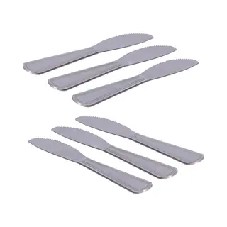 Did DInnermessen - 12x Stuks - Rvs - 22 Cm - Bestek Messen - Smeermessen