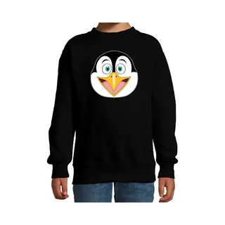 Bellatio Decorations Cartoon Pinguin Trui Zwart Voor Jongens En Meisjes - Kinderkleding / Dieren Sweaters Kinderen 122/128