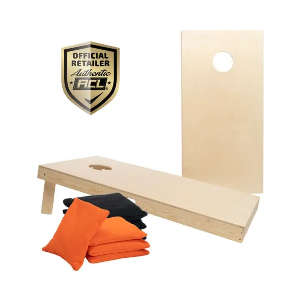 Wicked Wood Games Cornhole Set – 120 X 60 Cm – Wicked Wood – Offizielle Acl-Empfehlung – Enthält 2 X 4 Taschen - Für Outdoor (Blanco Acl Rec 120x60 Cornhole thumbnail