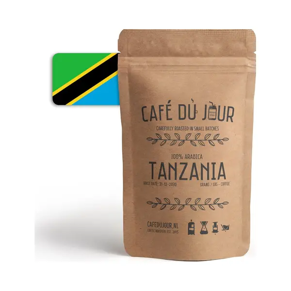 Café Du Jour 100% Arabica Tanzania 500 Gram Vers Gebrande Koffiebonen thumbnail