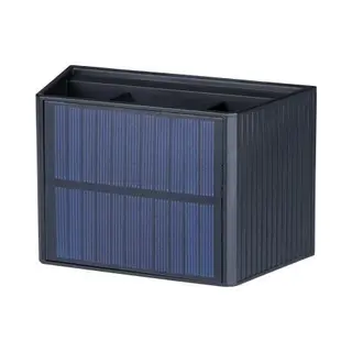 Led's light by Shada Led's Light Draadloze Solar Buitenlamp Met Sensor - Schijnt Beneden En Boven - Zwart