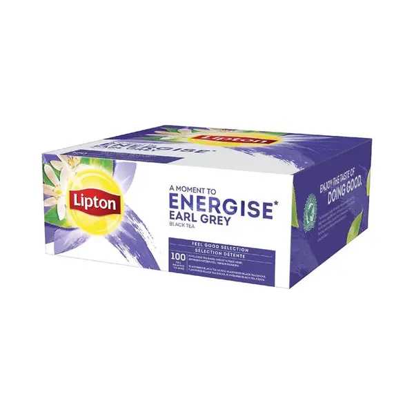 Lipton, Relaxation Selection, Black Tea Set, Earl Grey Taste, Flavoured Black Tea, Rainforest Alliance Certified, 100 Vegetable Sachets thumbnail