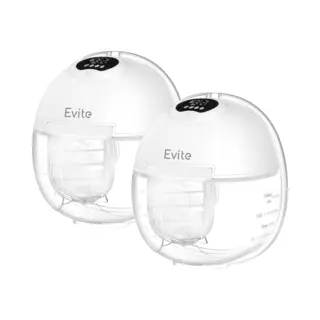 Evite Elektrische Drahtlose Milchpumpe Maxi – Freisprech- & Tragbar – Bpa-Frei – Doppelte Milchpumpe – Mit E-Book - Weiß