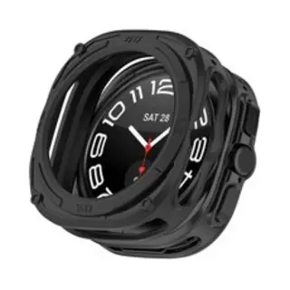 By Qubix Tpu Harnas Case (open Front) - Zwart - Geschikt Voor Samsung Galaxy Watch Ultra / Ultra 2025 47mm