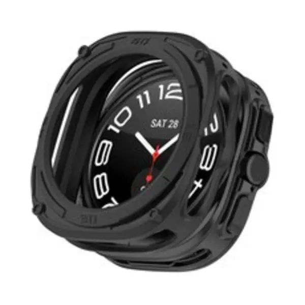 By Qubix Tpu Harnas Case (open Front) - Zwart - Geschikt Voor Samsung Galaxy Watch Ultra / Ultra 2025 47mm thumbnail
