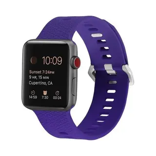 By Qubix Siliconen Bandje Met Motief - Paars - Geschikt Voor Apple Watch 44 Mm - 45 Mm - 46 Mm - 49 Mm (Ultra 1, 2 En 3) - Compatible Apple Watch