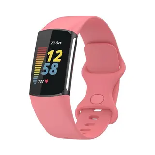 By Qubix - Geschikt Voor Fitbit Charge 5 - Fitbit Charge 6 Sportbandje Met Dubbele Lus - Roze - Maat, L - Horlogeband - Smartwatchbandje