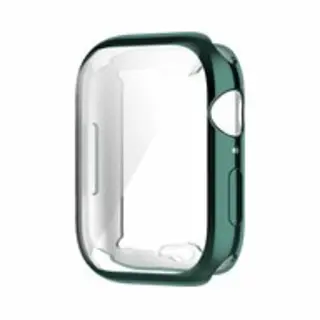 By Qubix Siliconen Case (volledig Beschermd) 41mm - Groen - Geschikt Voor Apple Watch 41mm Hoesje - Screenprotector - Bescherming IWatch - Bescherm