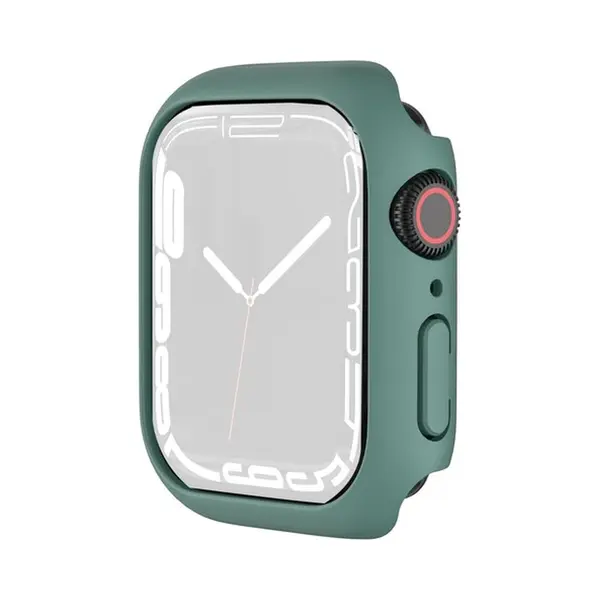 By Qubix Apple Watch 45 Mm Hard Case (open Front) - Groen - Geschikt Voor Apple Watch 45 Mm Hoesje - Screenprotector - Bescherming IWatch - Bescherm thumbnail