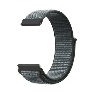 By Qubix - Smartwatch Bandje 20mm - Sport Loop Nylon Bandje - Donkergrijs - Blauw Gemêleerd - Geschikt Voor Garmin Vivoactive 6 - Vivoactive 5 -