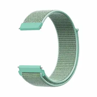 By Qubix - Smartwatch Bandje 20mm - Geschikt Voor Garmin Vivomove 3 - Hr - Luxe - Sport - Style - Trend - Sport Loop Nylon Bandje - Mintgroen -