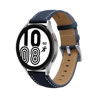 By Qubix - Smartwatch Bandje 20mm - Geschikt Voor Garmin Vivomove 3 - Hr - Luxe - Sport - Style - Trend - Premium Leather Bandje - Donkerblauw -