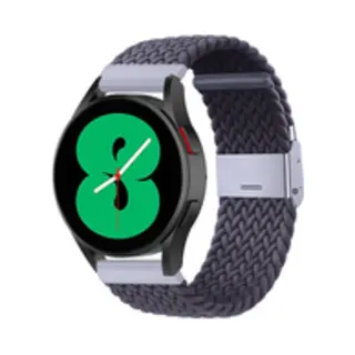 By Qubix - Smartwatch Bandje 20mm - Geschikt Voor Garmin Vivomove 3 - Hr - Luxe - Sport - Style - Trend - Braided Nylon Bandje - Donkergrijs -