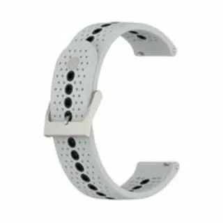 By Qubix - Smartwatch Bandje 20mm - Geschikt Voor Garmin Vivomove 3 - Hr - Luxe - Sport - Style - Trend - Dot Pattern Bandje - Grijs - Geschikt Voor