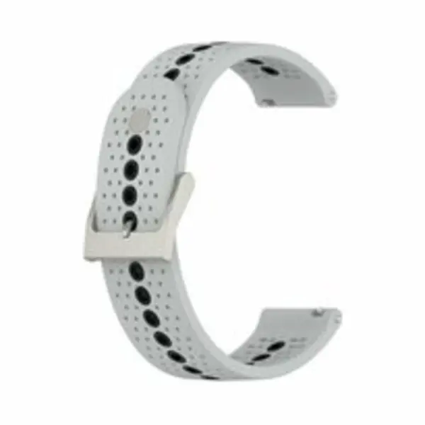 By Qubix - Smartwatch Bandje 20mm - Geschikt Voor Garmin Vivomove 3 - Hr - Luxe - Sport - Style - Trend - Dot Pattern Bandje - Grijs - Geschikt Voor thumbnail