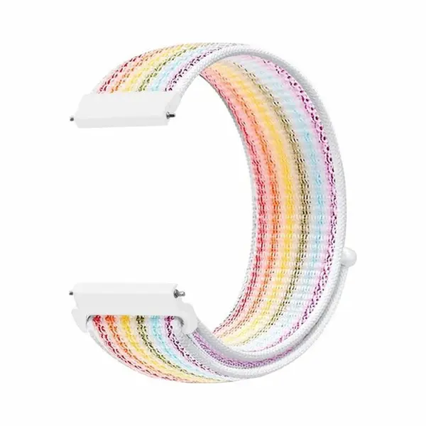 By Qubix - Smartwatch Bandje 20mm - Geschikt Voor Garmin Forerunner 55 - 165 - 245 - 570 (42mm) - 645 - Sport Loop Nylon Bandje - Multicolor - thumbnail