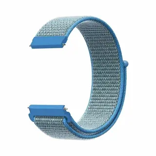 By Qubix - Smartwatch Bandje 20mm - Geschikt Voor Garmin Forerunner 55 - 165 - 245 - 570 (42mm) - 645 - Sport Loop Nylon Bandje - Blauw - Geschikt