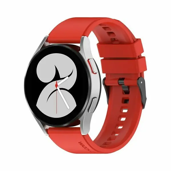 By Qubix - Smartwatch Bandje 20mm - Geschikt Voor Garmin Forerunner 55 - 165 - 245 - 570 (42mm) - 645 - Siliconen Gesp Bandje - Rood - Geschikt Voor thumbnail
