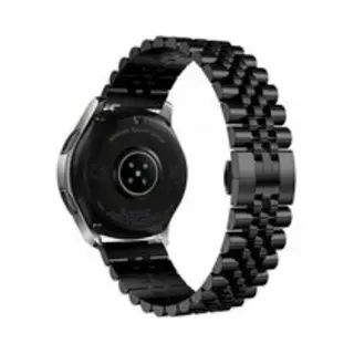 By Qubix - Smartwatch Bandje 20mm - Geschikt Voor Garmin Forerunner 55 - 165 - 245 - 570 (42mm) - 645 - Stalen Band - Zwart - Geschikt Voor Garmin
