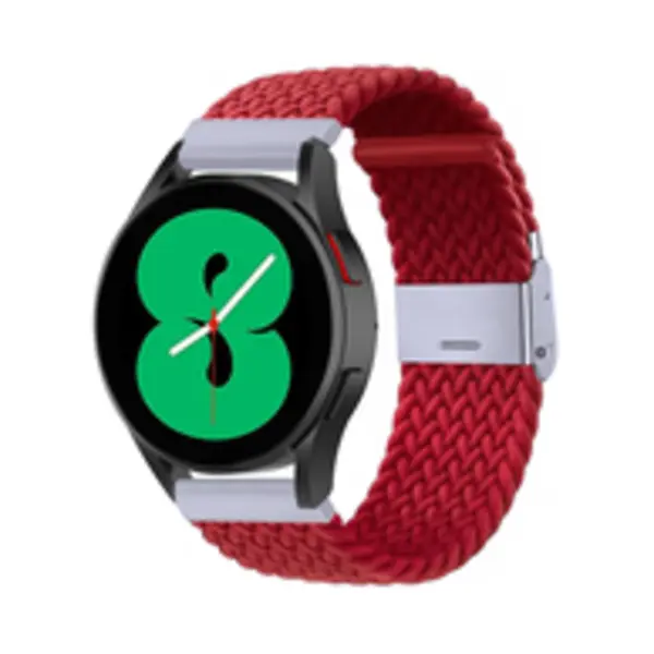 By Qubix - Smartwatch Bandje 20mm - Geschikt Voor Garmin Approach S12 - S40 - S42 - Braided Nylon Bandje - Rood - Geschikt Voor Garmin Bandje thumbnail