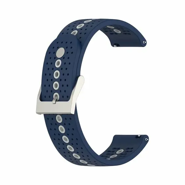 By Qubix - Smartwatch Bandje 20mm - Geschikt Voor Garmin Approach S12 - S40 - S42 - Dot Pattern Bandje - Donkerblauw - Geschikt Voor Garmin Bandje thumbnail
