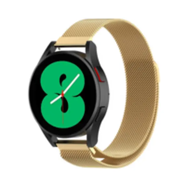 By Qubix - Smartwatch Bandje 22mm - Geschikt Voor Garmin Vivoactive 4 - 4L - Milanese Bandje - Goud - Geschikt Voor Garmin Bandje thumbnail