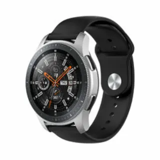 By Qubix - Smartwatch Bandje 22mm - Geschikt Voor Garmin Vivoactive 4 - 4L - Rubberen Sportband - Zwart - Geschikt Voor Garmin Bandje