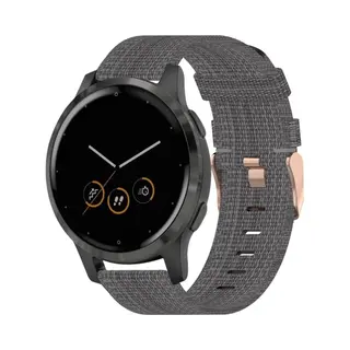 By Qubix - Smartwatch Bandje 18mm - Geschikt Voor Garmin Venu 3s - Vivoactive 4s - Venu 2s - Vivomove 3s - Forerunner 255s - Canvas Nylon Bandje -