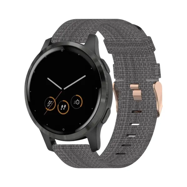 By Qubix - Smartwatch Bandje 18mm - Geschikt Voor Garmin Venu 3s - Vivoactive 4s - Venu 2s - Vivomove 3s - Forerunner 255s - Canvas Nylon Bandje - thumbnail