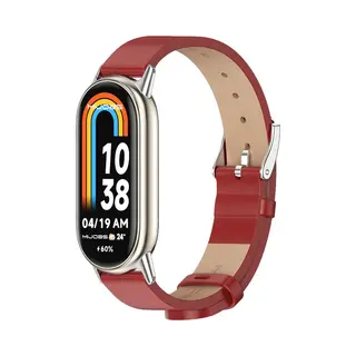 By Qubix Pu Leren Bandje - Rood - Geschikt Voor Xiaomi Smart Band 8 - 9 - 10