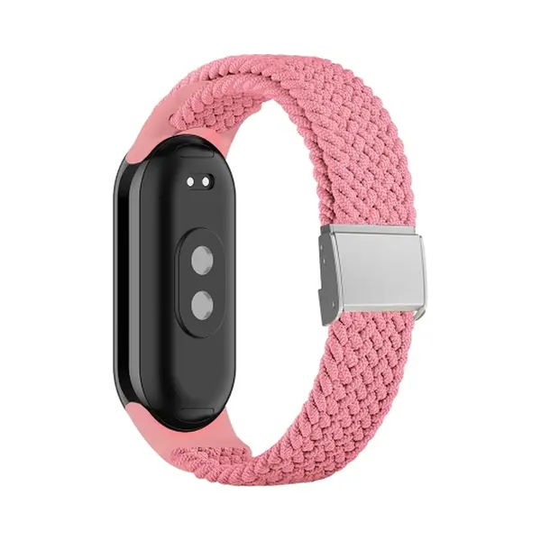 By Qubix Braided Nylon Bandje - Roze - Geschikt Voor Xiaomi Smart Band 8 - 9 - 10 thumbnail