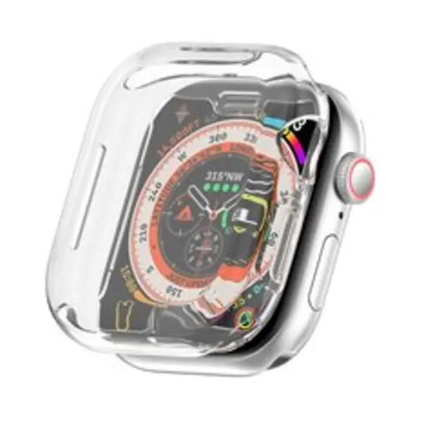 By Qubix Apple Watch Tpu Case - Transparant - Geschikt Voor Apple Watch 42mm - Series 10 Hoesje - Screenprotector - Bescherming IWatch - Bescherm thumbnail