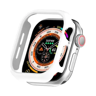 By Qubix Hard Case 42mm (open Front) - Wit - Geschikt Voor Apple Watch 42mm (series 10) Hoesje - Screenprotector - Bescherming IWatch - Bescherm
