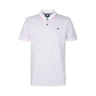 Petrol Industries - Heren All-over Print Polo Drift - Wit - Maat Xxl
