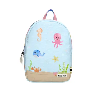 Zebra Trends Special Edition Rugzak - Oceaan - Onder Water Dieren - School Rugtas - Lichtblauw