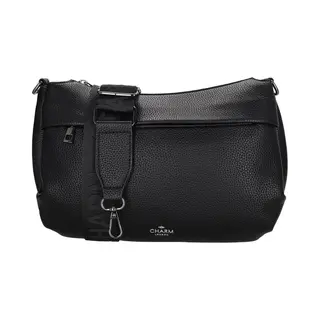 Charm London Pentonville Schoudertas - Crossbodytas - Verstelbare/Afneembare Schouderband - Praktisch - Vakken - Dames Tas - Zwart