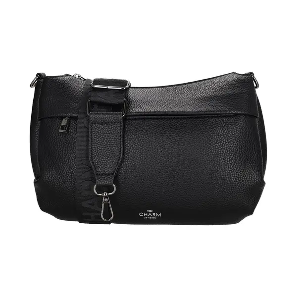 Charm London Pentonville Schoudertas - Crossbodytas - Verstelbare/Afneembare Schouderband - Praktisch - Vakken - Dames Tas - Zwart thumbnail
