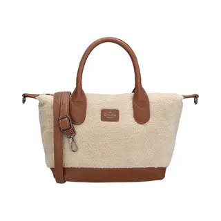 Charm London Buckingham Teddy Handtas - Schoudertas - Crossbodytas - M - Dames Tas - Beige