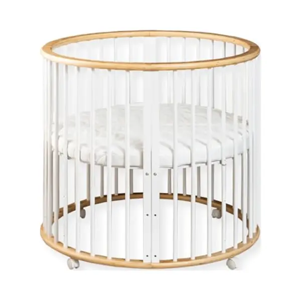 Buxibo – Baby Box – Ronde Houten Speelbox – Playpen – Inclusief Matras – 91x91x85 Cm – Naturel thumbnail