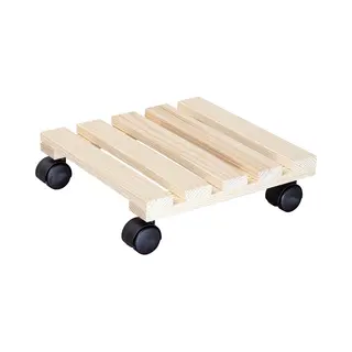 Vintag Planten Trolley - 360° Wielen - Max 30 Kg Draagkracht - 30 X 30 Cm - Sterk Hout