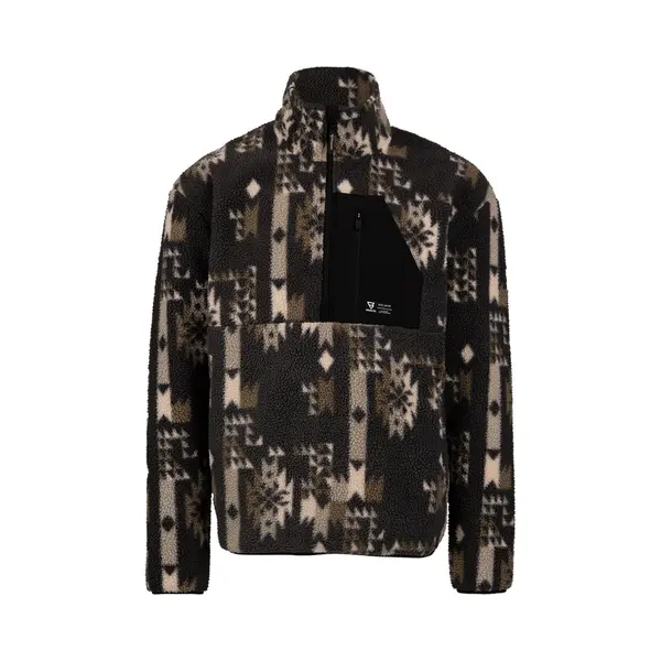 Brunotti Kelstyn-Print Heren Fleece | Siberia Black thumbnail