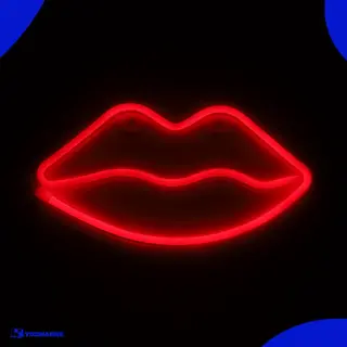 Ydemanne Neon Lamp - Lippen Rood - Usb Of Batterijen - Neon Verlichting - Neon Led Lamp - Neon Wandlamp