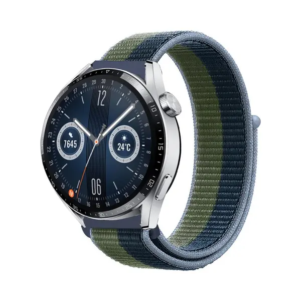 Strap-it Nylon Smartwatch Bandje - Geschikt Voor Huawei Watch Gt / Gt 2 / Gt 3 / Gt 3 Pro 46mm / Gt 4 46mm / Gt 5 (Pro) (46mm) / Gt 4 46mm / Gt 5 thumbnail