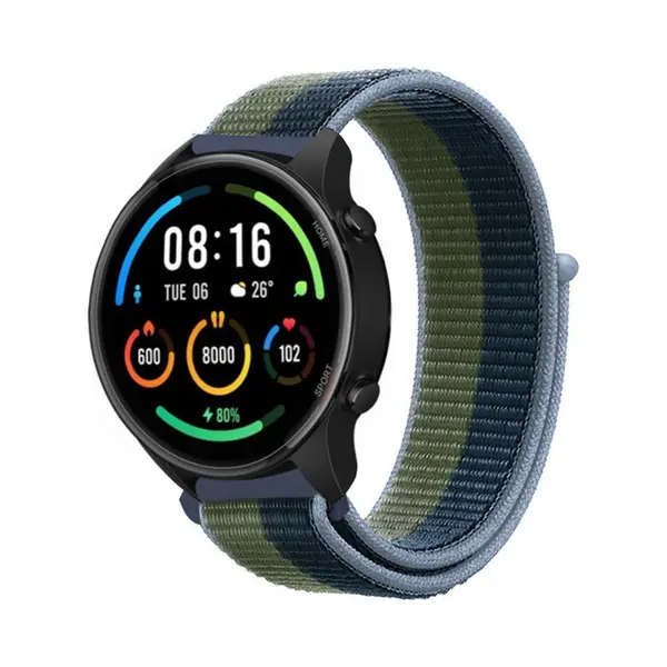 Strap-it Smartwatch Bandje Nylon - Geschikt Voor Xiaomi Watch S1 (Active/Pro) / Watch 2 Pro / Watch S3 / Mi Watch / Amazfit Balance / Bip 5 - Moss thumbnail
