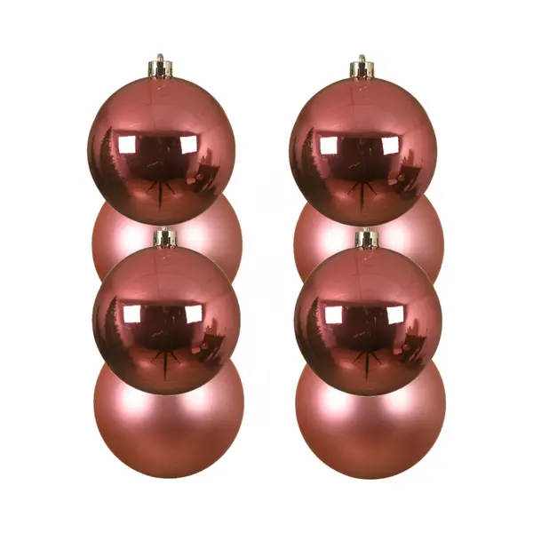 Decoris Kerstballen - 16x St - Lippenstift Roze - D10 Cm - Kunststof - Kerstversiering thumbnail